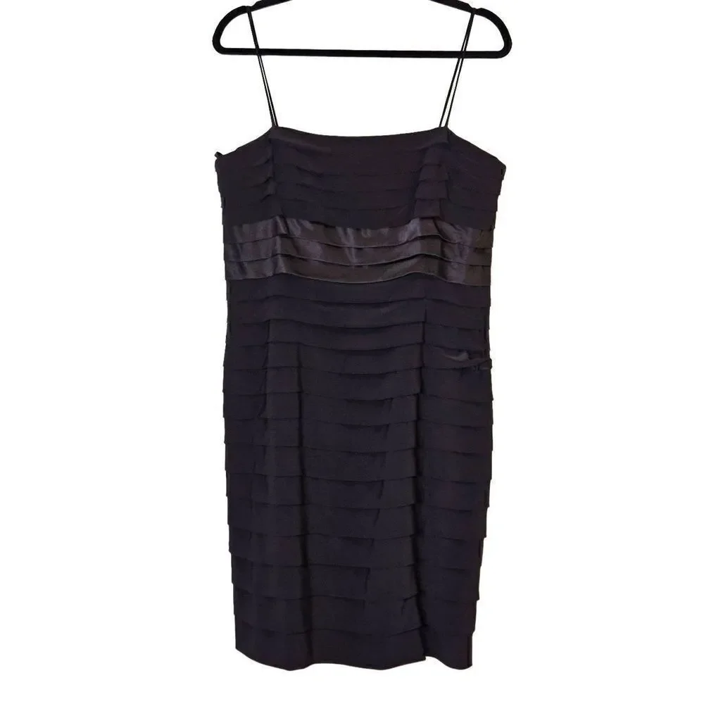 Anne Klein Black Speghetti Strap Dress. Size 14.